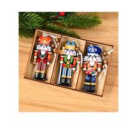 (A) 9Pcs Christmas Wooden Ornaments Nutcracker Soldier Xmas Tree Hanging Pendant 2024 Christmas Home Decorations New Year 2025 Gift