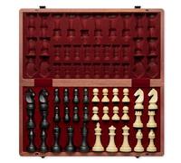 A&A 19 Inches Wooden Chess Set, Handmade 3.75" King Height Triple Weighted Chess Pieces with 2 Extra Queen, Folding Large Chess Board Set for Adults