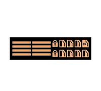 A/A Car Button Stickers | Luminous Stickers for Car | Glow-in-the-Dark Button Labels Fluorescent Stickers for Car Vehicles Car Interior Accessories (Green, Orange)