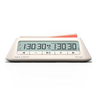 A&A Chess Clock, Digital Chess Timer with 38 Tournament Modes, Stylish Minimalist Design with Rocker, Portable Timer for Chess & Board Games (White)