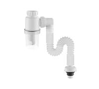 A/A Flexible drain hose for sinks, 32 mm / 45 mm siphon for the kitchen sink, washbasin, extendable siphon/odour trap for the kitchen sink