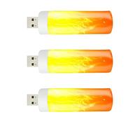 A/A LED Flame Light,LED Flame Bulb USB Rechargeable - LED Flame Light for Home Room Garden Camping, Like Lantern USB Charging Save Energy Compact Fireplace Light