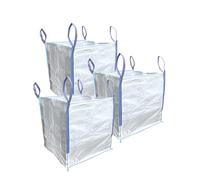A&A SUPPLIES UK - 1 Tonne 90x90x90cm FIBC Bulk Builders Bag Garden Waste Heavy Duty Industrial Strong Woven Material Dumpy Jumbo Sacks Ton by A&A Supplies (3 Bags)