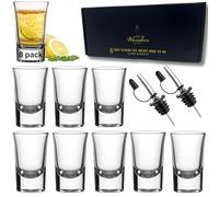A&A Wonders 1.5 Oz Shot Glasses Set Of 8 With Heavy Base - Shot Glass Set, Weighted shotglass - For Vodka Tequila Shot Glasses Gift Box (Set of 8)