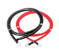 A ABIGAIL 2 AWG Battery Cables 2 Gauge Pure Copper Battery Inverter Cables with 3/8 in Lugs terminals Marine Grade for Automotive Solar Power Inverter Boat RV Car Motorcycle (5FT)