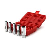 A Abigail 5PCS Magnetic Spark Plug Socket Set Includes 14mm 16mm Thin Wall Socket and 9/16-inch 5/8-inch and 13/16-inch Sockets 3/8-inch Drive Magnet Retains Spark Plugs