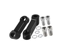 A ABSOPRO 1 Pair Motorcycle 10mm 8mm Mirror Handlebar Mount Riser Extender Adapter Rearview Adjustable Stem Mirror Adapter for Honda for Suzuki for Kawasaki Black Item Replacement