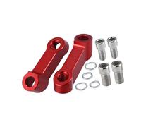 A ABSOPRO 1 Pair Motorcycle 10mm 8mm Mirror Handlebar Mount Riser Extender Adapter Rearview Adjustable Stem Mirror Adapter for Honda for Suzuki for Kawasaki Red Item Replacement