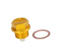 A ABSOPRO 1 Set M18 x 1.5 Magnetic Oil Drain Plug Sump Drain Nut Gold Tone Item Replacement