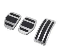 A ABSOPRO 1 Set Manual Footrest Pedals Cover Footrest Pedal Pads Foot Rest Dead Pedal Pad Cover for Peugeot 208 2013-2018 Stainless Steel Silver Tone