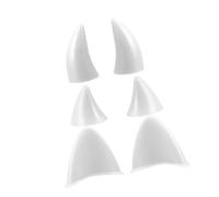 A ABSOPRO 1 Set Motorcycle Cat Ears Style Helmet Devil Horn Decoration White Item Replacement