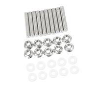 A ABSOPRO 10pcs Stainless Steel Exhaust Manifold Bolt Stud Hardware for Car Durable Material Item Replacement
