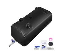 A ABSOPRO 110L/29Gal Water Bladder Storage Container Large Capacity Foldable Portable Water Tank Emergency Water Bladder Soft Water Bag RV Camping Garden Watering Irrigation 1000D Black