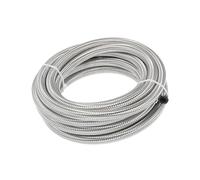 A ABSOPRO 15 Ft 6AN Fuel Hose 3/8" Universal Braided Stainless Steel CPE Durable Material Auto Accessories Item Replacement