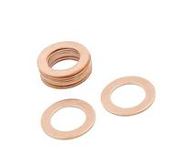A ABSOPRO 15mm Inner Dia Copper Washers Flat Car Sealing Gaskets Rings 10pcs Item Replacement