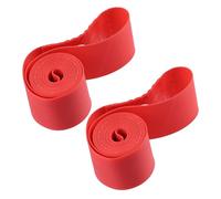 A ABSOPRO 16" Bike Wheel Rim Strip Rim Tape Inner Tube Band PVC Red (Set of 2)