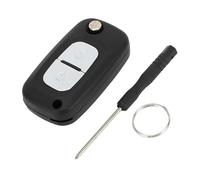A ABSOPRO 2 Buttons Key Shell Case Keyless Entry Remote Key Fob Replacement Case for Renault Clio