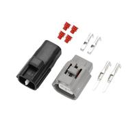 A ABSOPRO 2 Pin Electrical Wire Connector Plug 2.2mm Series Male Female Wire Terminal Connector for Toyota for Lexus for Scion Plastic Black Gray 1 Set