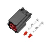 A ABSOPRO 2 Pin Headlight Wiper Motor Connector Plug No.3U2Z14S411EKB 1.5mm Series Female Wire Terminal Connector for Toyota for Lexus Plastic Black 1 Set
