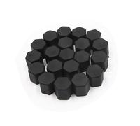 A ABSOPRO 20pcs 15mm Rubber Car Wheel Tire Tyre Nut Screw Lug Cover Caps Black Durable Material Item Replacement