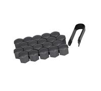 A ABSOPRO 20pcs 21mm Gray Plastic Car Wheel Nut Lug Hub Covers Dust Caps Item Replacement