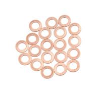 A ABSOPRO 20pcs M8 x 13mm x 1mm Copper Flat Washer Sealing Ring for Screw Bolt Item Replacement
