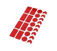 A ABSOPRO 24pcs Red Reflective Stickers Tape Waterproof Decals for Car Item Replacement