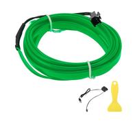 A ABSOPRO 2m EL Wire Cable LED Glow String Light Car Interior Lighting Auto LED Strip Flexible Neon Light for Car Decoration USB(5V) Green
