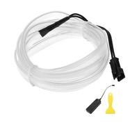 A ABSOPRO 2m EL Wire Cable LED Glow String Light Car Interior Lighting Strip Flexible Neon Light for Car Decoration Battery Box(3V) Ice Blue