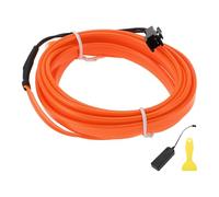 A ABSOPRO 2m EL Wire Cable LED Glow String Light Car Interior Lighting Strip Flexible Neon Light for Car Decoration Battery Box(3V) Orange