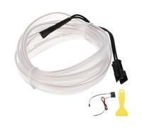 A ABSOPRO 2m EL Wire Cable LED Glow String Light Car Interior Lighting Strip Flexible Neon Light for Car Decoration Wiring Driver(12v) White