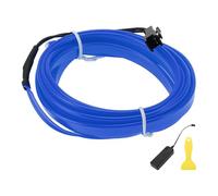 A ABSOPRO 2m EL Wire Cable LED Glow String Light Car Interior Lighting Strip Flexible Neon Light for Car Decoration Battery Box(3V) Blue