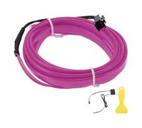 A ABSOPRO 2m EL Wire Cable LED Glow String Light Car Interior Lighting Strip Flexible Neon Light for Car Decoration Wiring Driver(12v) Purple