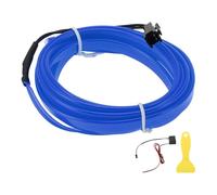 A ABSOPRO 2m EL Wire Cable LED Glow String Light Car Interior Lighting Strip Flexible Neon Light for Car Decoration Wiring Driver(12v) Blue