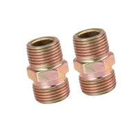 A ABSOPRO 2pcs 3/8" NPT Pipe to M18x1.5mm Oil Hose Fitting Connector Adapter Item Replacement