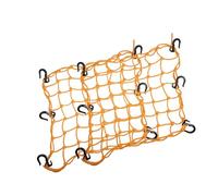 A ABSOPRO 2pcs 40x40cm 49 Holes Motorcycle Luggage Cargo Net Orange Item Replacement
