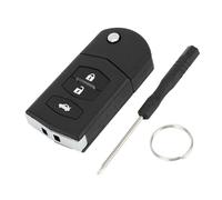 A ABSOPRO 3 Buttons Key Shell Case Keyless Entry Remote Key Fob Replacement Case for Mazda 3 6 MX5 RX8