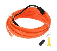 A ABSOPRO 3 Meter EL Wire Cable LED Glow String Light Car Lighting Strip Flexible Neon Light for Car Decoration Battery Box(3V) Orange