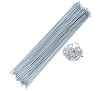 A ABSOPRO 36 Set 13G Bicycle Spokes 263mm Bike Wheel Spokes Galvanized Carbon Steel Silver Tone