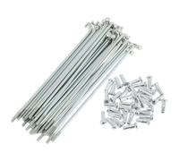 A ABSOPRO 36 Set 14G Bicycle Spokes 100mm Bike Wheel Spokes Galvanized Carbon Steel Silver Tone