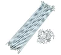 A ABSOPRO 36 Set 14G Bicycle Spokes 152mm Bike Wheel Spokes Galvanized Carbon Steel Silver Tone