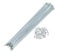 A ABSOPRO 36 Set 14G Bicycle Spokes 229mm Bike Wheel Spokes Galvanized Carbon Steel Silver Tone