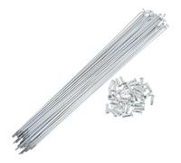 A ABSOPRO 36 Set 14G Bicycle Spokes 283mm Bike Wheel Spokes Galvanized Carbon Steel Silver Tone
