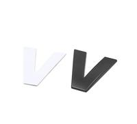 A ABSOPRO 3D Metal V Letter Shaped Alphabet Sticker Car Badge Decal Black Item Replacement