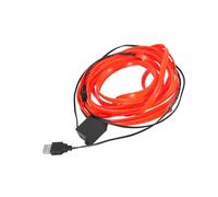 A ABSOPRO 4 Meter/13ft Car USB Neon EL Wire String Strip Red Cold Light Set Item Replacement