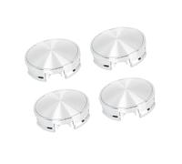 A ABSOPRO 4 Pcs 62mm 4 Lugs Silver Tone Car Wheel Center Caps Hub Cover Caps Item Replacement