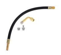 A ABSOPRO 4 Pcs 90 Degree Copper Tire Valve Extension with Universa Plastic 13.78" Tyre Valve Inflation Adapter for Car Motorcycle RV Truck Bike