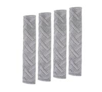 A ABSOPRO 4 Pcs Plush Gray Car Seat Belt Protector Shoulder Strap Pads Covers Item Replacement