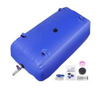 A ABSOPRO 400 L/105.7 gal Water Storage Bladder Container Large Capacity Foldable Portable Water Tank Urgency Water Bladder Soft Water Bag RV Camping Garden Watering Field Irrigation 1000D