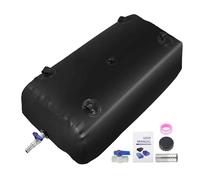 A ABSOPRO 400L/105.7Gal Water Bladder Storage Container Large Capacity Foldable Portable Water Tank Emergency Water Bladder Soft Water Bag RV Camping Garden Watering Irrigation 1000D Black